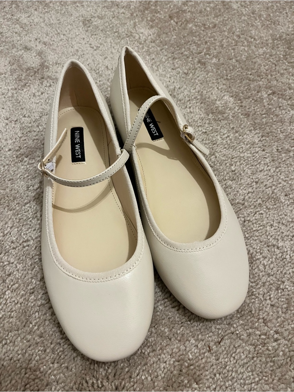 Cream Mary Jane Flats